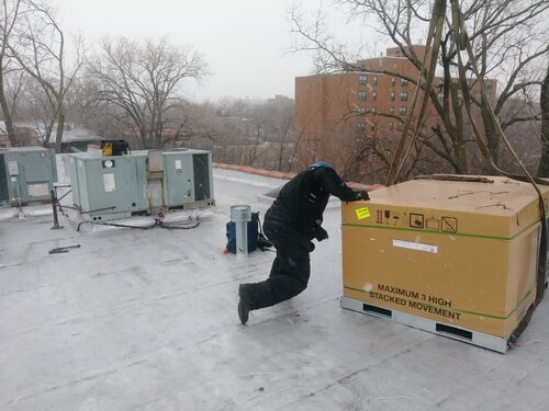 rooftop furnace installation