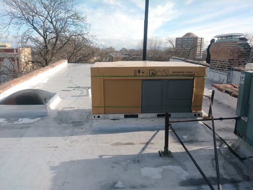 roof top furnace installation.
